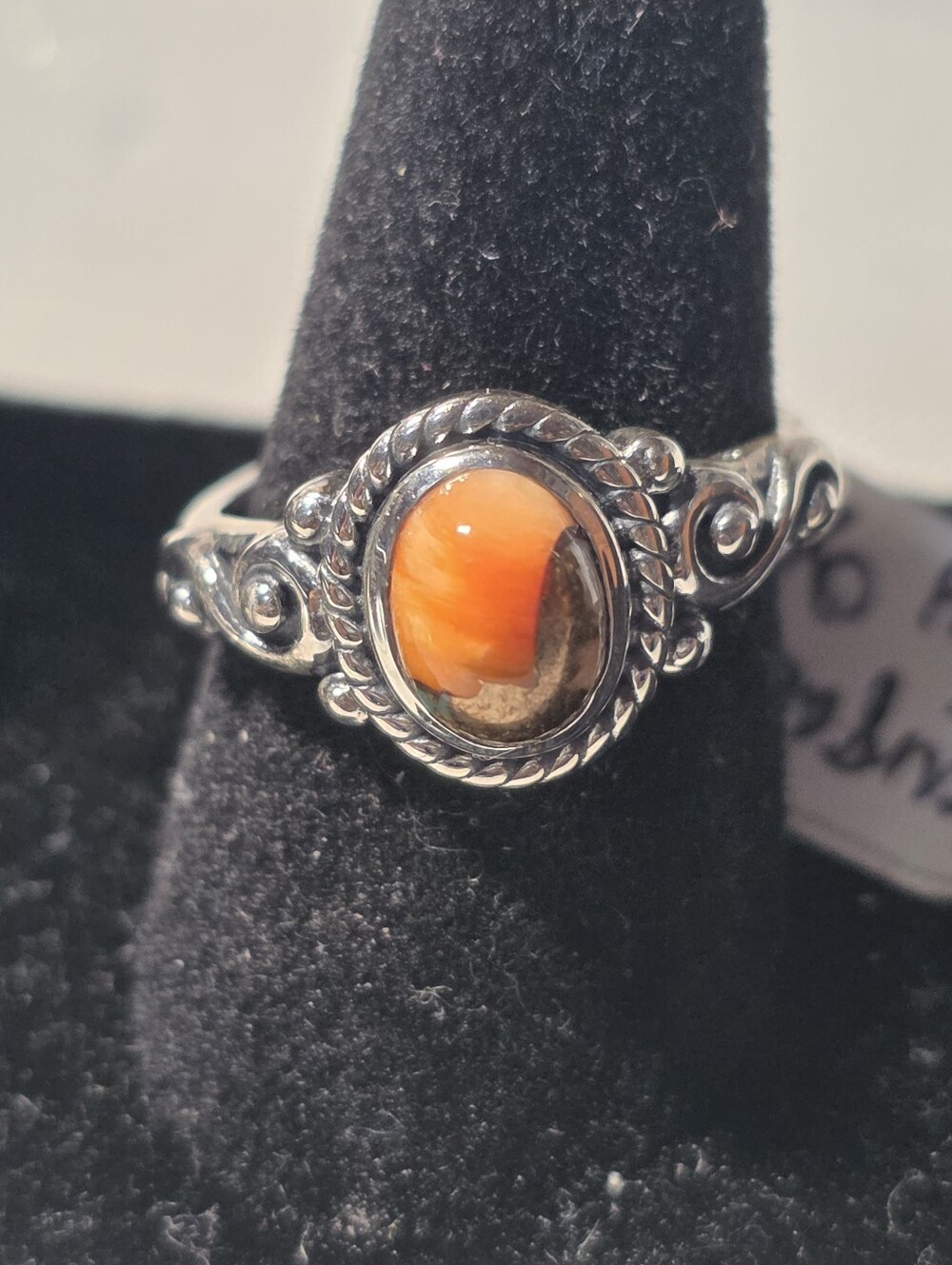 Sterling Silver 925 Turquise And Spiny Oyster Statement Ring